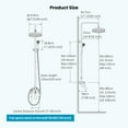 thumbnail image 6 of gotonovo Antique Brass Shower Faucet 8-inch Shower Head Fixture with Handheld Spray Double Lever Handle Bathtub Spout Triple Function Bathroom Wall Mount, 6 of 8