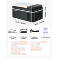 thumbnail image 2 of VEVOR Car Refrigerator, DC 12/24V AC100-240V Compressor Electric Cooler, -4°F to 68°F Car Fridge with APP Control, 21 QT Cars Freezer for RVs, Campsites, Boats, Camping, Fishing, 60W Portable Freezer, 2 of 9