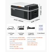 VEVOR Car Refrigerator, DC 12/24V AC100-240V Compressor Electric Cooler,4°F to 68°F Car Fridge with APP Control, 21 QT Cars Freezer for RVs, Campsites, Boats, Camping, Fishing, 60W Portable Freezer