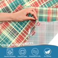 thumbnail image 3 of Yayeee Kitchen Curtains Tier Pair Light Filtering 27"x36" Rod Pocket Short Cafe Window Panel, Red Green Tartan Pattern, 3 of 7