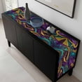 thumbnail image 5 of Yellow Purple Green Table Runner 60 Inches Long, Modern Abstract Art Geometric Kitchen Coffee Dining Table Decoration for Home Party Birthday Wedding Home Decor 13x60 Inches, 5 of 8