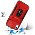 thumbnail image 3 of For iPhone 11 / XR Complete Magnetic Metal Ring Stand Camera Protection Hybrid - Red, 3 of 3