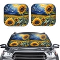 thumbnail image 2 of Yiaed Starry Sky Sunflower Print Car Front Windshield Sun Shade,Foldable Anti-UV Car Sunshade for Front Window for Most Vehicles-Medium, 2 of 5