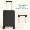 thumbnail image 6 of TABU 20" Ride on Luggage with Seat for Kids, Kids Luggage with Wheels & TSA Lock for Travel,Black, 6 of 10