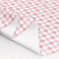thumbnail image 3 of Erosebridal Pink White Diamond Check Fabric by the Yard 10 Yards, Argyle Dot Grid Pattern Home Decor Fabric by the Yard, 3 of 7