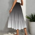 thumbnail image 7 of Womens Skirts with Pockets New Womens Boho Skirt Casual Trendy Drawstring High Waist Soft Beach Outfits Loose Lounge Summer Vacation Clothes Dark Gray XL, 7 of 7