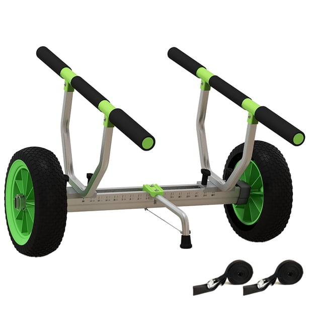 CoSoTower Chariot de Kayak Dolly Chariot de Kayak avec Largeur Réglable Vert