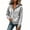 Gray, variant on Womens Zip Up Hoodie Sweatshirt Long Sleeve Front-Padded Drawstring Loose Fit Casual Hooded Jacket with Pockets Navy XL
