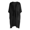 thumbnail image 6 of Lixiuxyad ‌Women's Long Chiffon Cardigan 3/4 Sleeve Open-Front Lightweight Summer Outfits,Black, 6 of 6