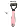 thumbnail image 2 of Double-Sided Pet Grooming Rake – Deshedding & Dematting Tool for Dogs & Cats, Extra-Wide Undercoat Brush for Long Hair, Reduces Shedding with Stainless Steel Teeth, 2 of 4