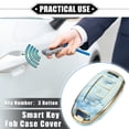 thumbnail image 2 of Unique Bargains Funda para Llavero Compatible con Hyundai Accent Tucson Patrón de Porcelana de 3 Botones TPU Suave Azul, 2 of 7