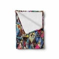 thumbnail image 2 of Quilt Soft Flannel Fleece Blanket, Image Print of a Cultural Tile Pattern from Bali Indonesia Floral and Rich in Color, Cozy Plush for Indoor and Outdoor Use, 50" x 60", Multicolor, by Ambesonne, 2 of 6