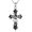 Faith, variant on Black Cross Blessed Necklace 925 Sterling Silver Cross Flower Pendant Faith Christian Religious Jewelry Gift for Women Men Her