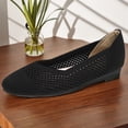 thumbnail image 3 of Zapatos planos de punto para mujer, zapatillas de ballet informales, zapatos planos de malla antideslizantes para el trabajo y la oficina, 3 of 9