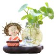 thumbnail image 1 of Glass Vase Creative Lovely Monk Multi-purpose Plant Terrarium Desktop Ornament, 1 of 6