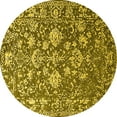 thumbnail image 1 of Ahgly Company Indoor Round Oriental Yellow Industrial Area Rugs, 8' Round, 1 of 4