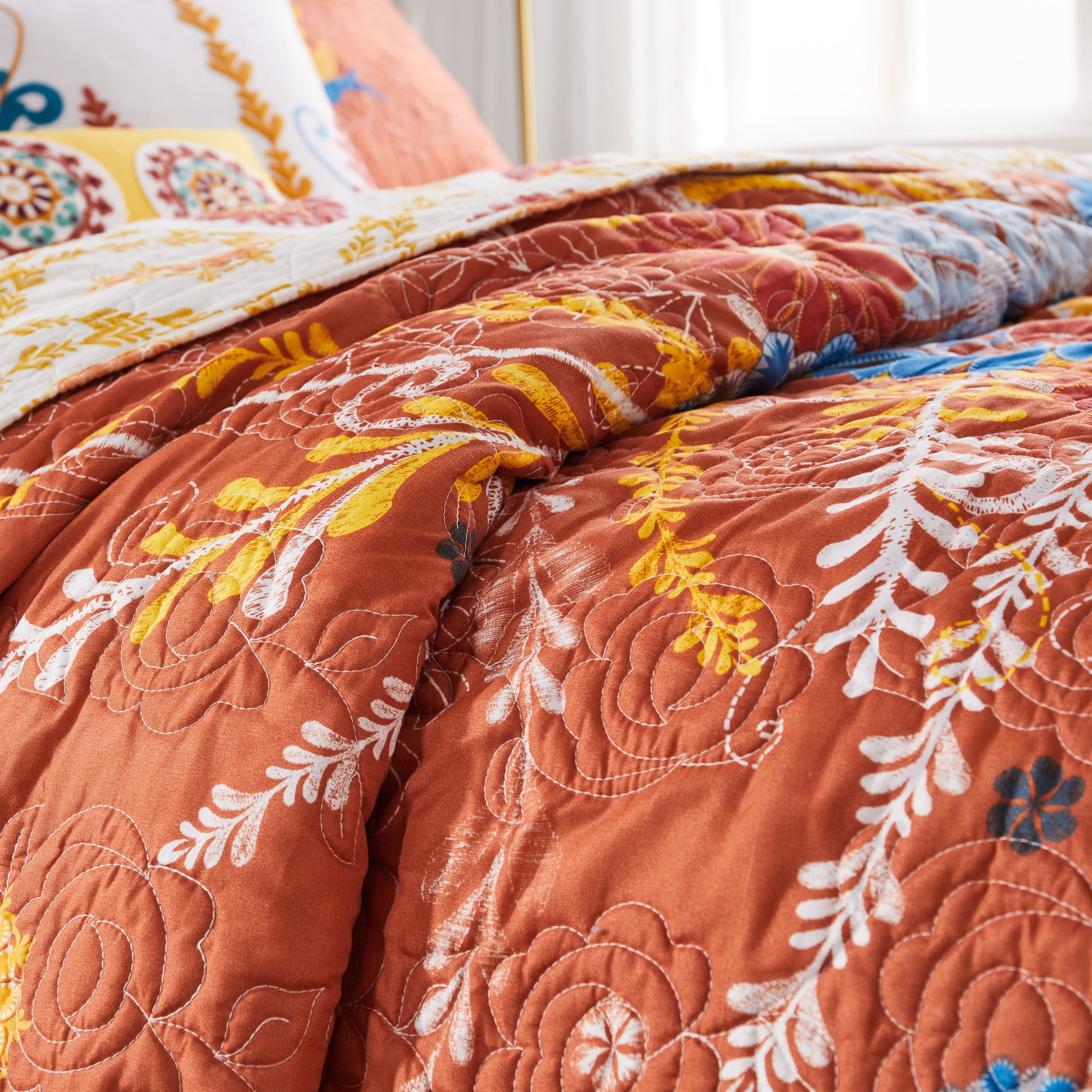 Global Trends Tabitha Oversized Reversible Quilt Set, 3-Piece King/Cal King
