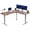 Dark Walnut/Gray, variant on VIVO White Electric 63" x 55" Corner Stand Up Desk, L-Shaped Workstation