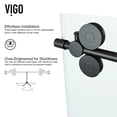 thumbnail image 2 of VIGO Elan 68 to 72 in. W x 74 in. H Frameless Sliding Shower Door in Matte Black with 3/8 in. (10 mm) Clear Glass, 2 of 15