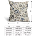 thumbnail image 4 of Chinoiserie Pillow Covers 16x16 Inch Set of 2 Blue Grey Vintage Farmhouse Floral Pattern Print Decorative Throw Pillowcases Antique Seasonal Flower Outdoor Cushion Cases Decor for Sofa Couch Bed, 4 of 6