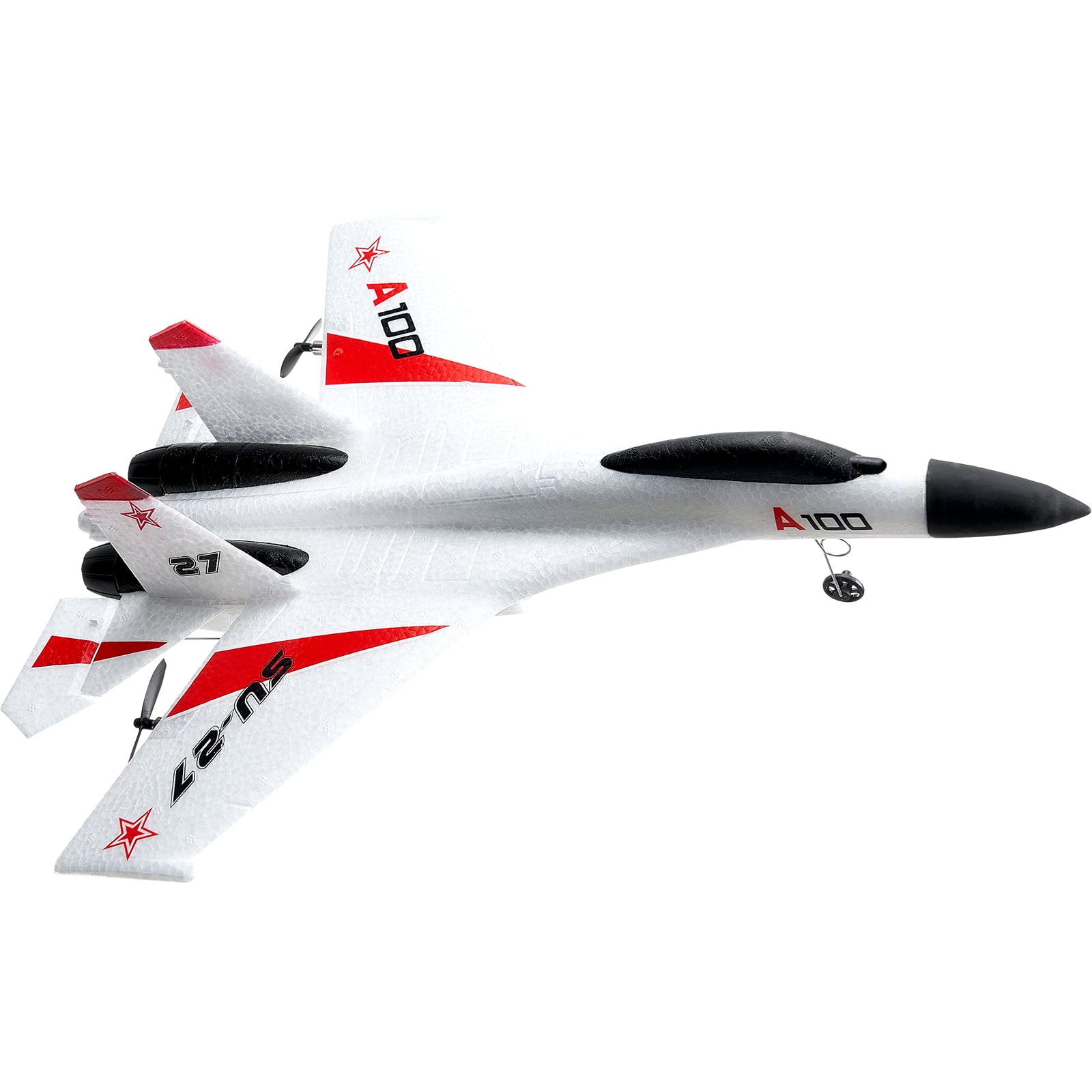 KFFKFF RC Aircraft, 2.4GHZ 4CH Remote Airplane with 6-Axis Gyro, Flight-Ready Combat Plane Toy with Dual Batteries, Simple to Operate RC Glider for Beginners, Kids, and Adults