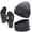 Grey, variant on HNMKIU Womens Knitted Scarf Hat Set With Touchscreen Lined Neck Warmer Winter Outdoor Black - One Size