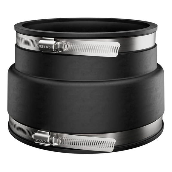 P1002-66 Cast Iron or Plastic Coupling, 6", Black 6 Inch Color