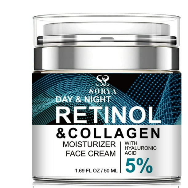 SORYA Skin Care Retinol Hidratante facial hidratante con ácido hialurónico Crema facial para el cuidado de la piel para reducir las arrugas Potente crema antienvejecimiento de día y noche