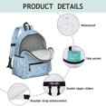 thumbnail image 4 of Paisley and Damask Blue Pattern Cute School Backpack with Padded Back and Adjustable Shoulder Straps 13.4"x11"x4.7", 4 of 5