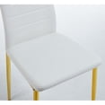 thumbnail image 6 of Chair Set Of 4, Golden Color Leg, White Seat, 6 of 12