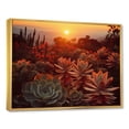 thumbnail image 2 of Designart "Sunset Hues In Cactus Field II" Succulent Floater Framed Wall Art Prints, 2 of 5