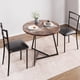 thumbnail image 2 of Round dining mesa set para 2 - 3-piece circle dining set con 2 forrado sillas para kitchen, apartment, y small spaces (brown), 2 of 6
