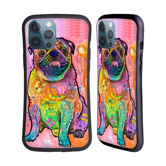 Head Case Designs Officially Licensed Dean Russo Dogs 3 Pug Hybrid Case Compatible with Apple iPhone 13 Pro Max