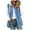 Blue, variant on Women's Fleece Waistcoat Zip up Plush Vest with Hood Oversized Sherpa Lined Warm Winter Outerwear Sleeveless Sweater Jackets