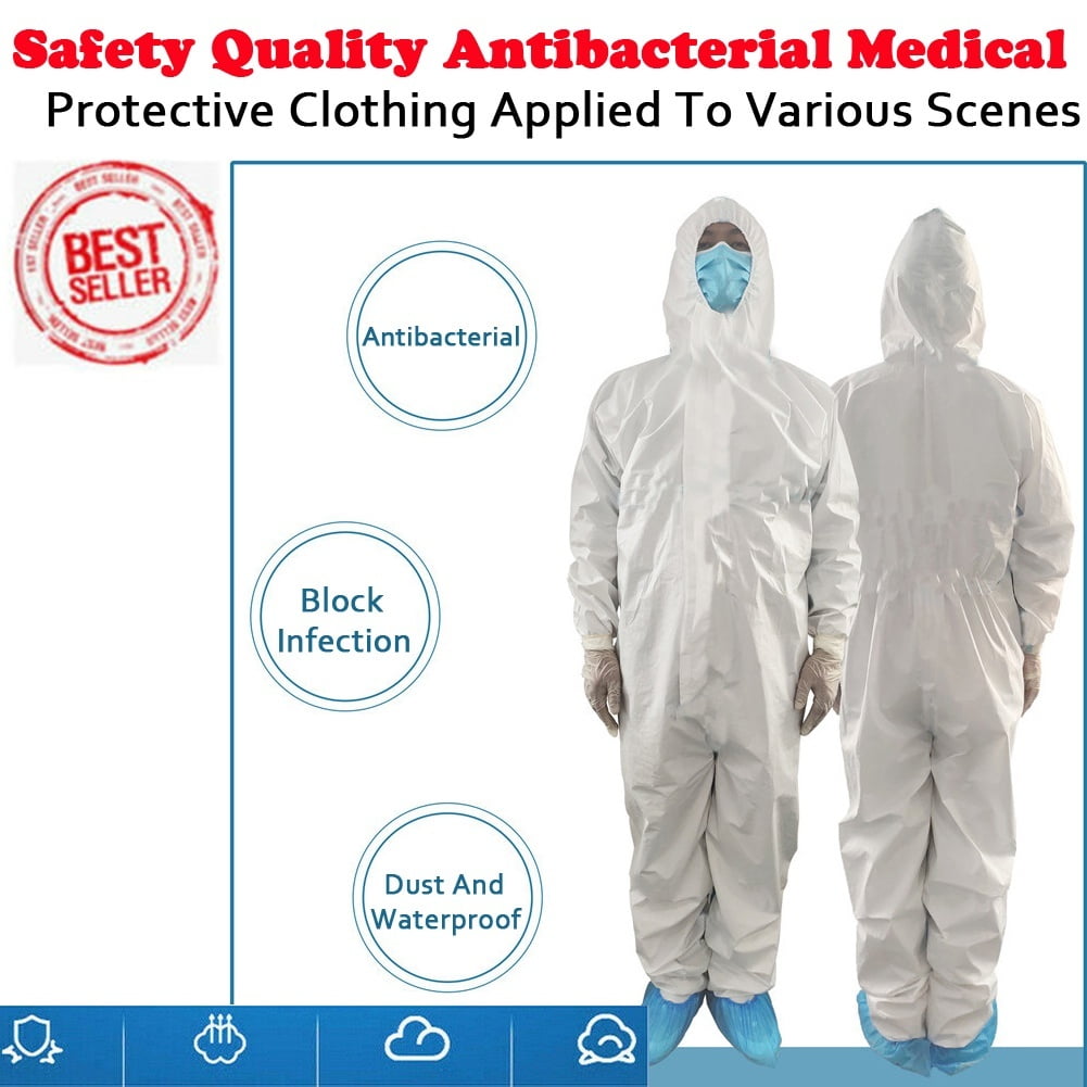 Hazmat Suit Antigerm Protection Clothing Safety Coverall Disposable