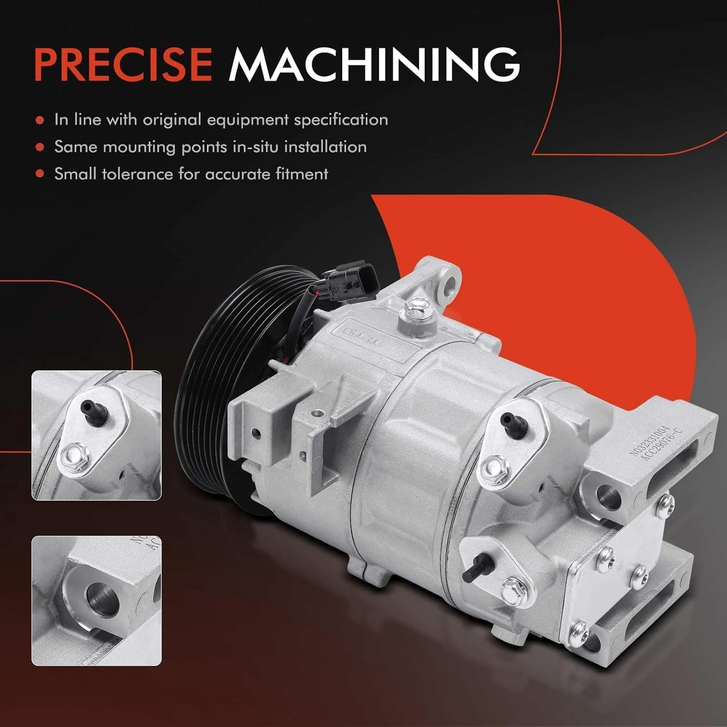A-Premium Air Conditioner AC Compressor with Clutch Compatible with Nissan Altima (S Model) 3.5L 2013-2015, Altima (SR Model) 3.5L 2016-2017, VQ35DE