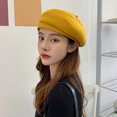 thumbnail image 5 of French Wool Beret Hat for Women-Solid Color Classic Slouchy Knit Beanie Winter Warm Artist Painter Hat, 5 of 5