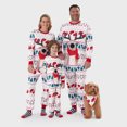thumbnail image 1 of Pijama navideño a juego con renos y estampado gráfico grande por todas partes (resistente al fuego), 1 of 5