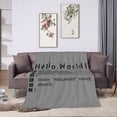 thumbnail image 2 of Hacker Code Program Throw Blanket, Fluffy Soft Cozy Blanket Flannel Plush Microfiber Couch Throw, 50"x40", 2 of 8