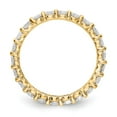 thumbnail image 2 of 14K Yellow Gold Ring Band Eternity Diamond Round Polished Shared Prong 2ct , Size 7, 2 of 4