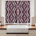 thumbnail image 2 of Ambesonne Tribal Kitchen Curtains, Ethnic Ikat Print Style Art, 55"x36", Dark Fuchsia, 2 of 3