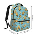 thumbnail image 2 of Zufioo Lemon Ice Cream Print Casual Student Backpack, Adjustable Shoulder Straps Multi-Function Multi-Pocket Sports Bag Travel Backpack, Unisex-One Size, 2 of 5