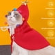 thumbnail image 3 of Traje de Navidad para mascotas con capa de cachorro con estrella, disfraz de fiesta de cosplay para gatos y perros pequeños y medianos, rojo S, 3 of 6