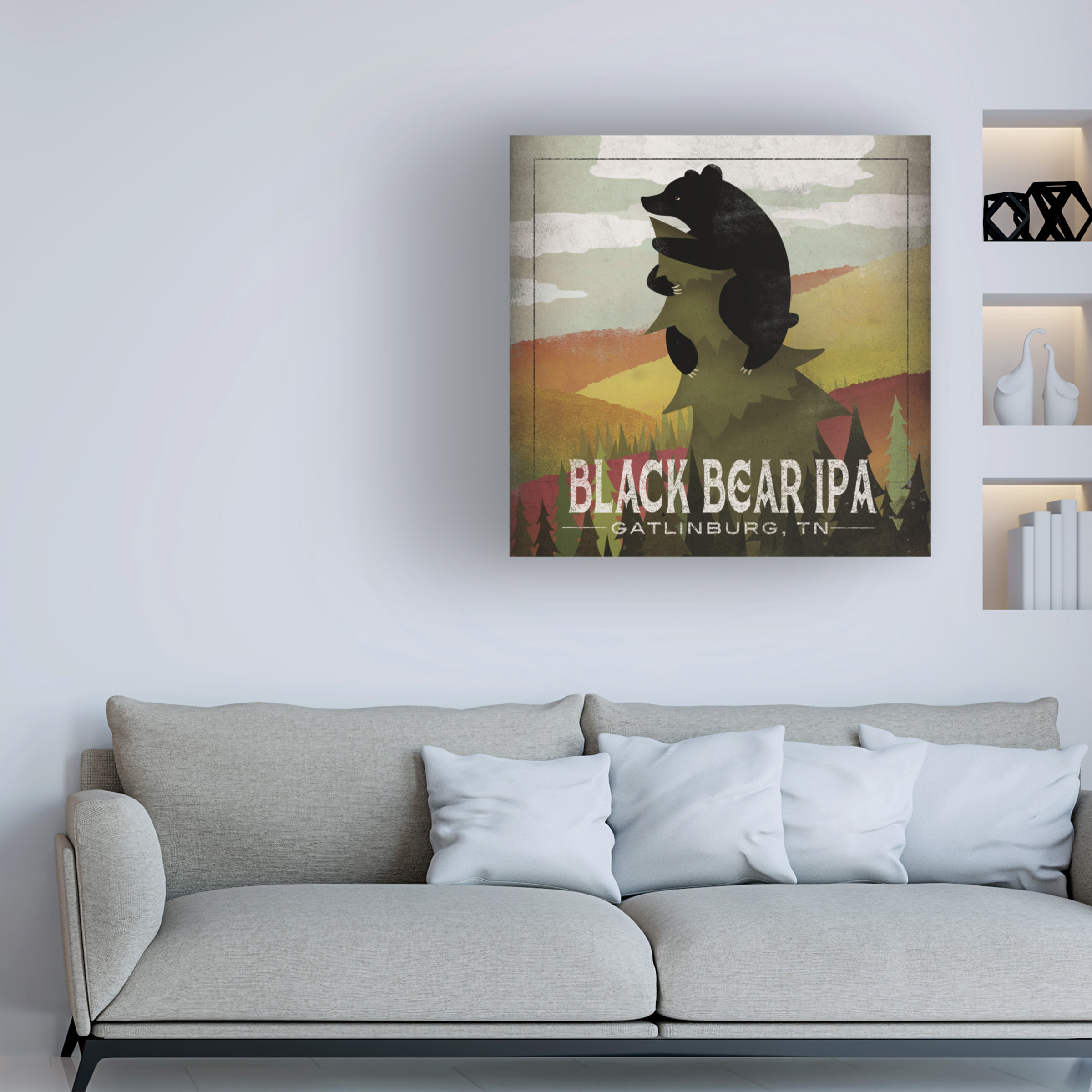 Trademark Fine Art 'Leaf Peeper Black Bear IPA' Canvas Art by Ryan Fowler