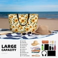thumbnail image 5 of Fuzoiu Classical Cute Sunflower Print Waterproof Beach Tote Bag for Women Girls with Zipper,Sandproof Pool Swim Bag,Large Capacity Beach Travel Bag for Pool Swim Travel Everyday, 5 of 7
