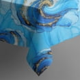 thumbnail image 5 of Blue Gold Marble Pattern Square Tablecloth,Waterproof Square Table Cover,Wipeable Spillproof Washable Table Cover for Home Kitchen Party Decor 42"X42"(107x107cm), 5 of 6