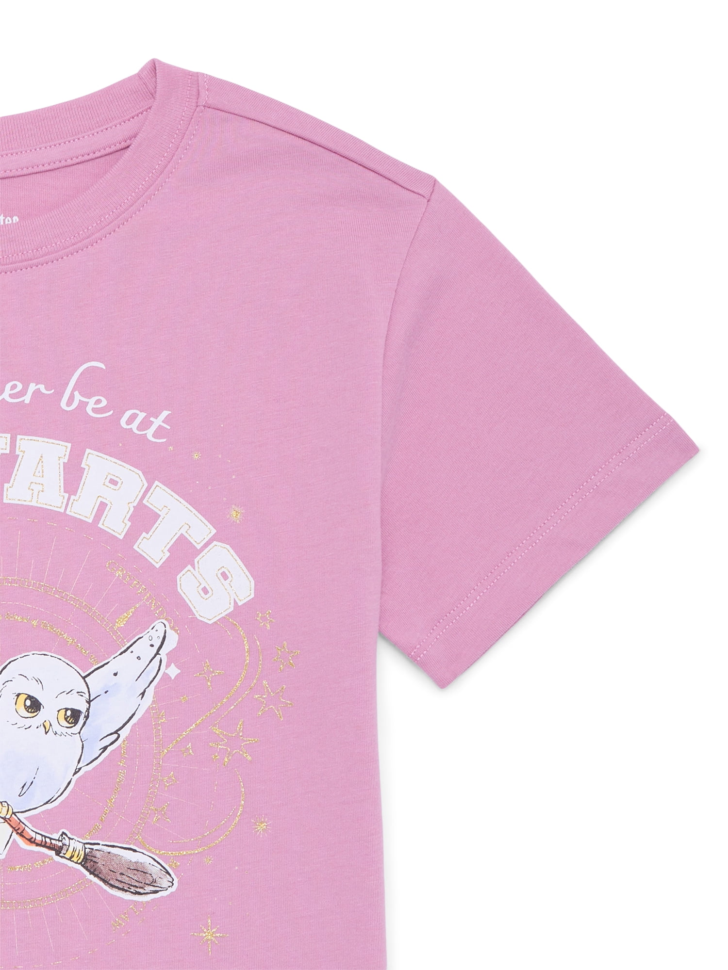 Harry Potter Hedwig Girls Short Sleeve Graphic T-Shirt, Sizes 4-16