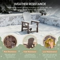 thumbnail image 5 of WestinTrends Malibu 2-Piece Kids Outdoor HDPE Adirondack Chair With Square Side Table Set, Dark Brown, 5 of 15