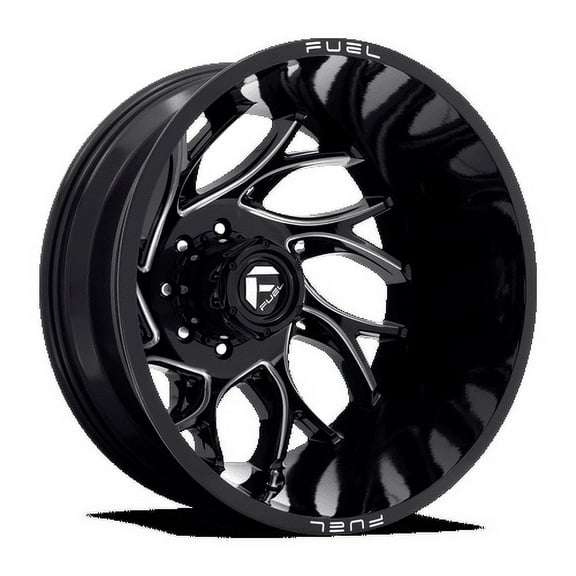 Fuel D741 Runner 22X8.25 8X200 -202Et 125.1Cb Gloss Black Milled Wheel