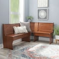 thumbnail image 2 of Linon Varden Farmhouse Corner Dining Breakfast Nook with Storage. Walnut, 2 of 18